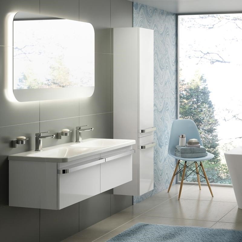Immagine di Ideal Standard TONIC II mobile a colonna 35 x 173.5 x 30 cm, apertura ante a destra, bianco laccato lucido R4315WG