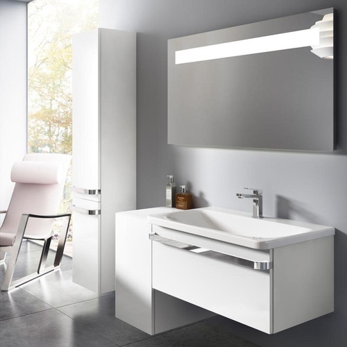 Immagine di Ideal Standard TONIC II mobile a colonna 35 x 173.5 x 30 cm, apertura ante a sinistra, bianco laccato lucido R4319WG