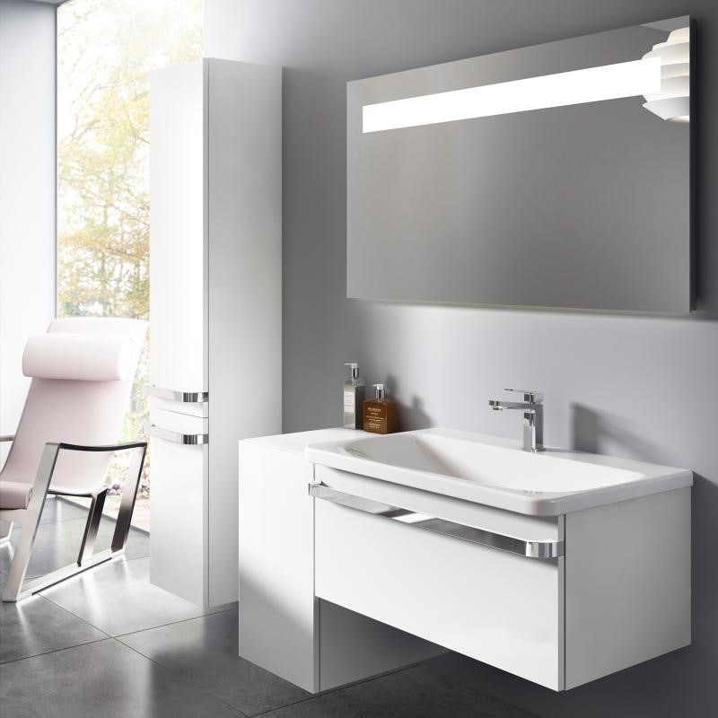 Immagine di Ideal Standard TONIC II mobile a colonna 35 x 173.5 x 30 cm, apertura ante a sinistra, bianco laccato lucido R4319WG