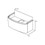 Immagine di Ideal Standard DEA Mobile sottolavabo 1000x450x535 mm, Finitura Bianco laccato lucido T7852WG
