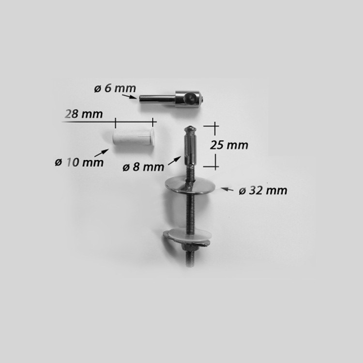 Immagine di Ideal Standard Set (coppia) cerniere in acciaio inox per sedile 21 T6343 (vaso per cassetta) T2954BJ