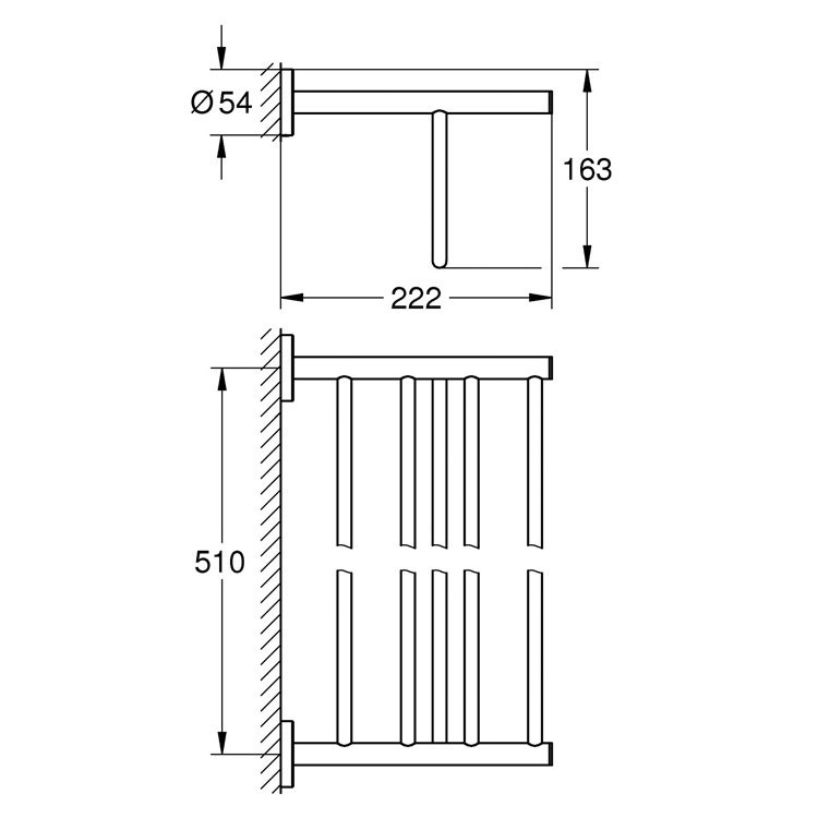 Immagine di Grohe BAU COSMOPOLITAN porta salviette multiplo, in metallo, finitura cromo 40462001