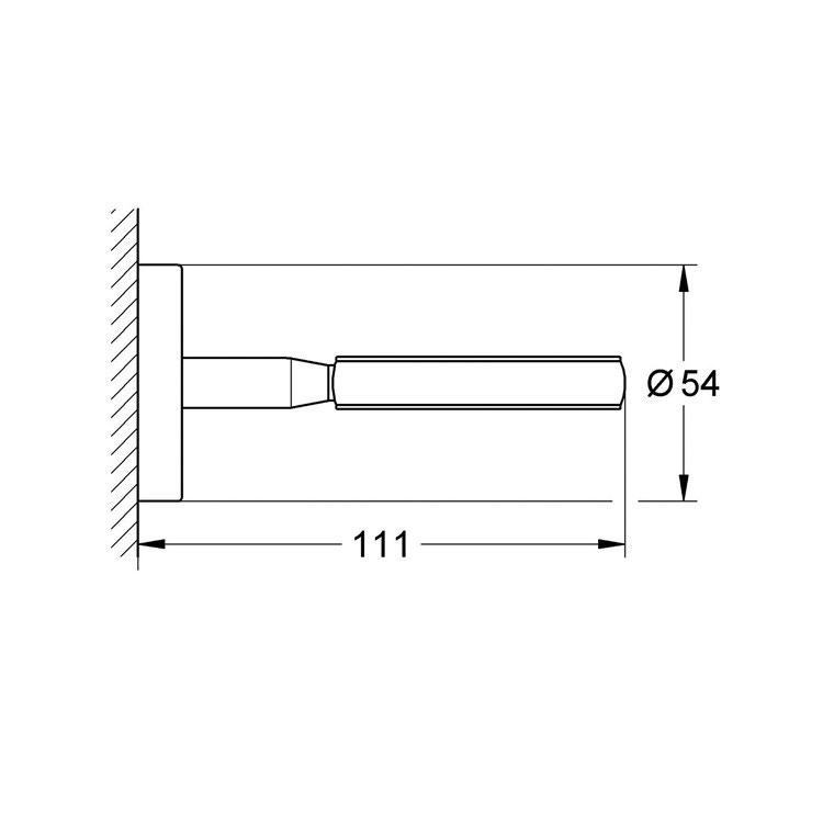 Immagine di Grohe BAU COSMOPOLITAN supporto in metallo per bicchiere, portasapone o dispenser sapone, finitura cromo 40585001