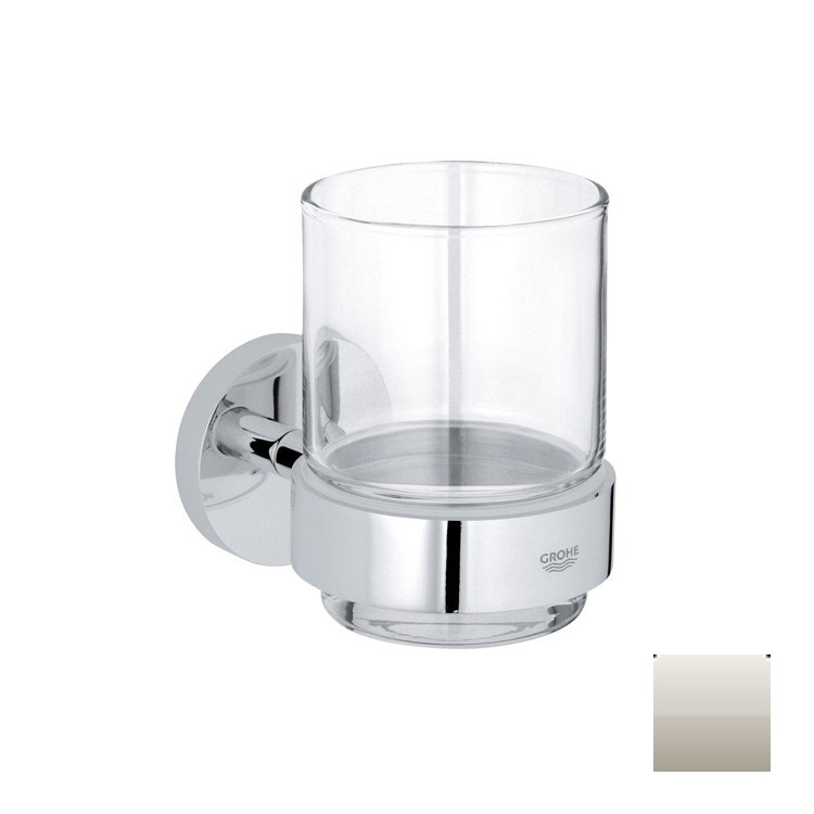 Immagine di Grohe Essentials Bicchiere con supporto, finitura super steel 40447DC1