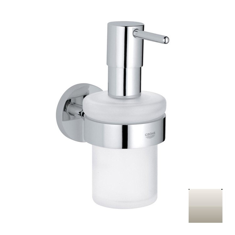 Grohe 40448DC1 Essentials Dispenser sapone con supporto, finitura steel