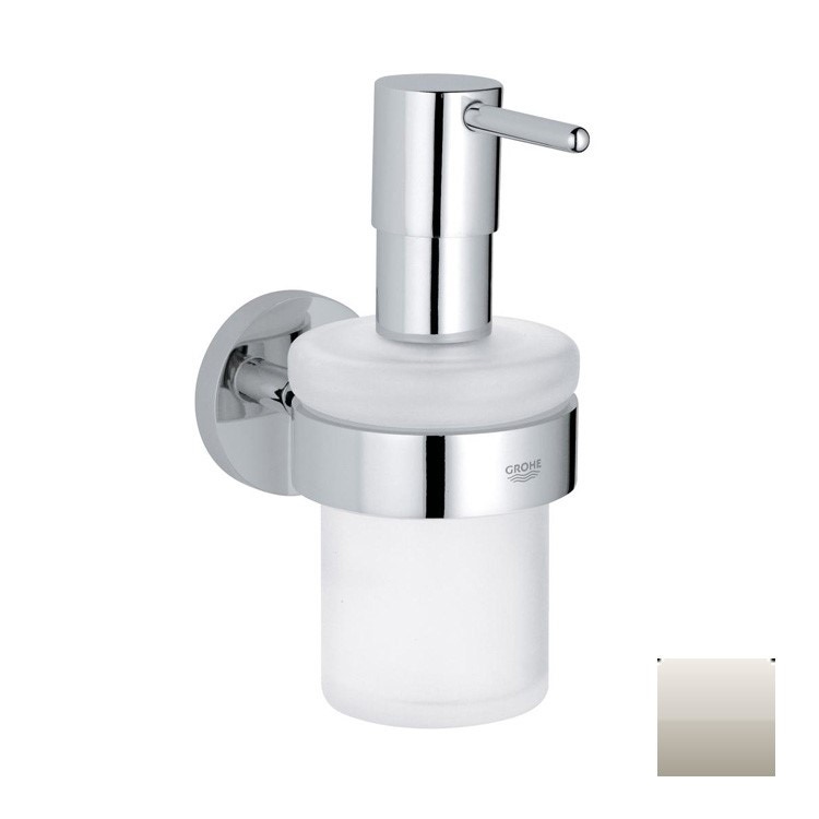 Immagine di Grohe Essentials Dispenser sapone con supporto, finitura steel 40448DC1