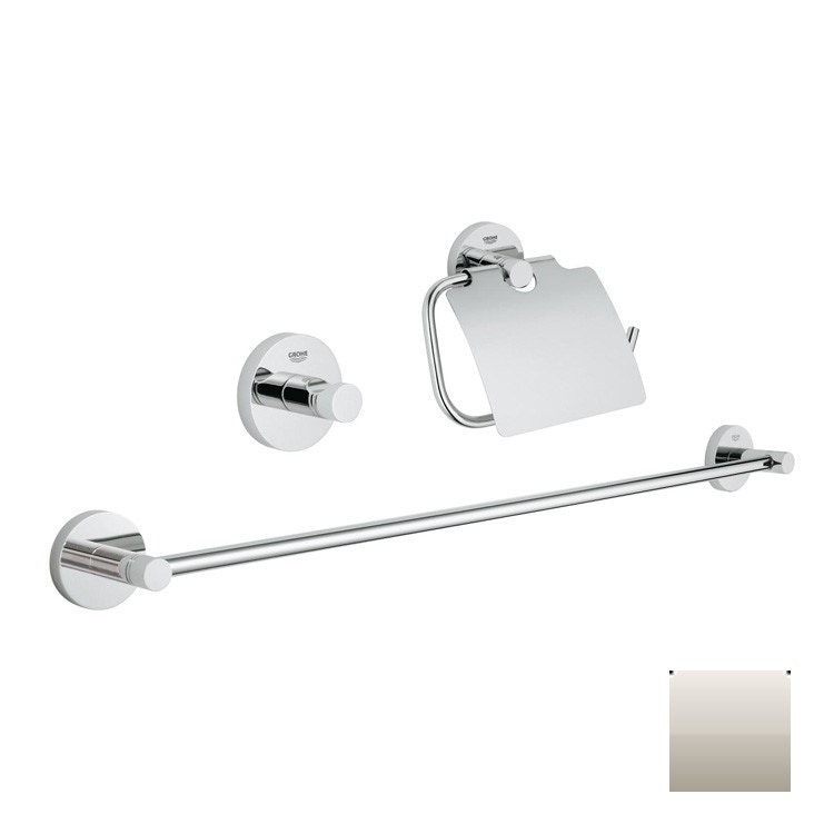 Immagine di Grohe Essentials Set accessori bagno 3-in-1, finitura super steel 40775DC1