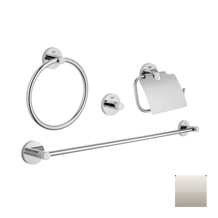 Immagine di Grohe Essentials Set accessori bagno 4-in-1, finitura super steel 40776DC1