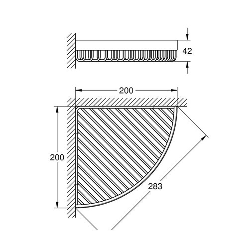 Immagine di Grohe SELECTION CUBE contenitore angolare per sapone, finitura cromo 40809000