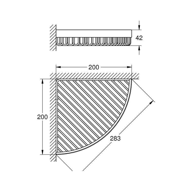 Immagine di Grohe SELECTION CUBE contenitore angolare per sapone, finitura cromo 40809000