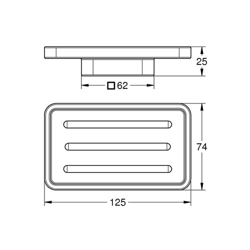 Immagine di Grohe SELECTION CUBE porta sapone in vetro 40806000
