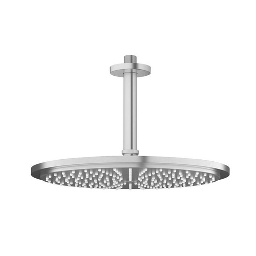 Immagine di Grohe RAINSHOWER COSMOPOLITAN 310 set soffione doccia a soffitto lunghezza 142 mm, finitura satinato super steel 26067DC0