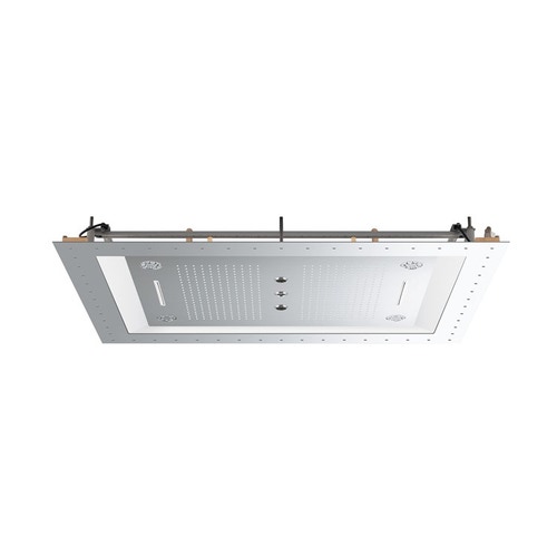 Immagine di Grohe Rainshower F-Series 40" AquaSymphony Soffione a soffitto con luci a 6 tipologie di getto combinabili, finitura cromo 26373001