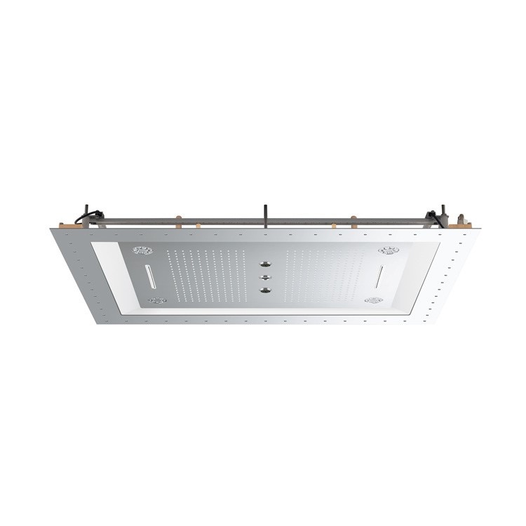 Immagine di Grohe Rainshower F-Series 40" AquaSymphony Soffione a soffitto con luci a 6 tipologie di getto combinabili, finitura cromo 26373001