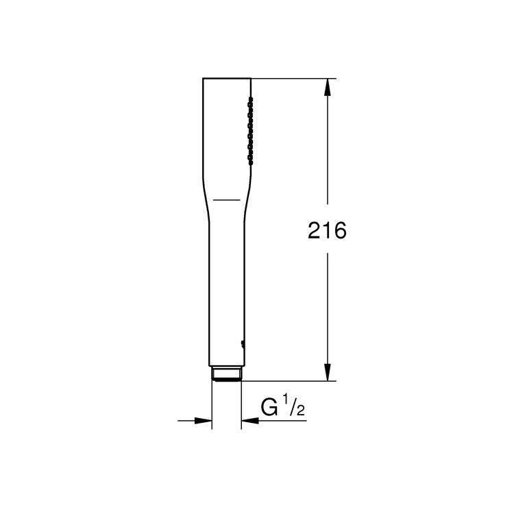Immagine di Grohe Euphoria Cosmopolitan Stick Manopola doccia, finitura super steel 27400DC0