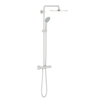 Grohe 27296001 Euphoria System Colonna Doccia Con Miscelatore Termostatico  e Soffione Ø 180 mm, Manopola Doccia Monogetto, Cromo