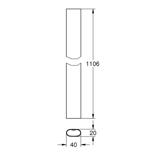 Immagine di Grohe RAINSHOWER SMARTCONTROL asta verticale per sistemi doccia, finitura cromo 48350000