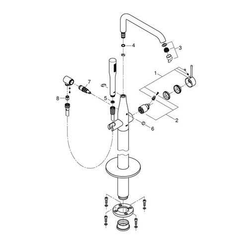 Immagine di Grohe Essence New Miscelatore monocomando per vasca/doccia, finitura super steel 23491DC1