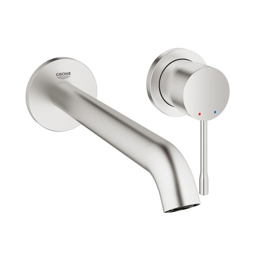 Immagine di Grohe Essence New Miscelatore per lavabo a 2 fori taglia M, finitura super steel 19967DC1