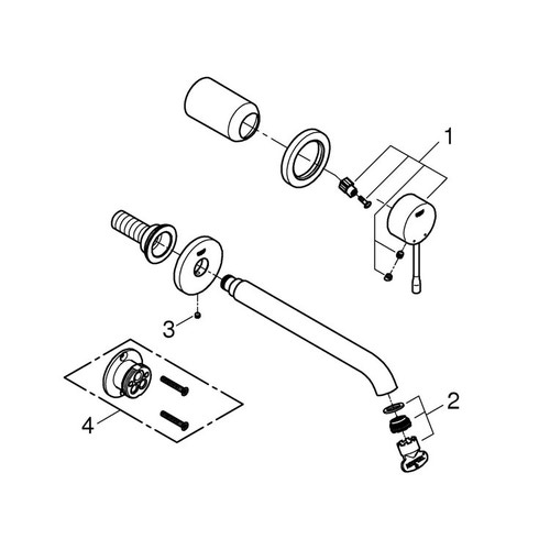 Immagine di Grohe Essence New Miscelatore per lavabo a 2 fori taglia M, finitura super steel 19967DC1