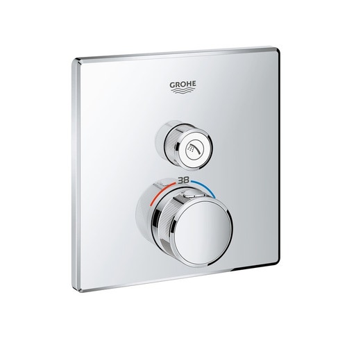 Immagine di Grohe GROHTHERM SMARTCONTROL miscelatore termostatico a 1 via, finitura cromo 29123000