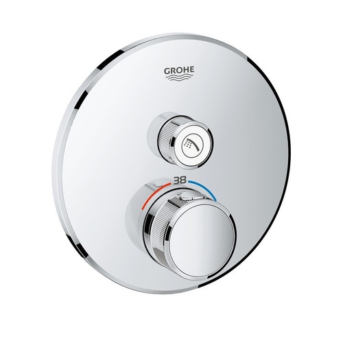 Immagine di Grohe GROHTHERM SMARTCONTROL miscelatore termostatico a 1 via, diametro 15,8 cm, finitura cromo 29118000