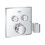 Immagine di Grohe GROHTHERM SMARTCONTROL miscelatore termostatico a 2 vie con supporto manopola doccia integrato, finitura cromo 29125000