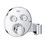 Immagine di Grohe GROHTHERM SMARTCONTROL miscelatore termostatico a 2 vie con supporto manopola doccia integrato, diametro 15,8 cm, finitura cromo 29120000