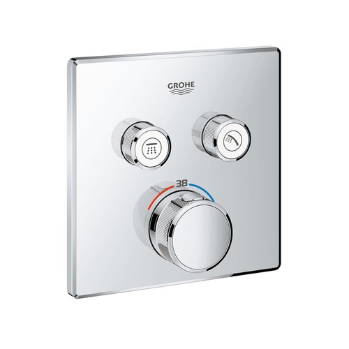 Immagine di Grohe GROHTHERM SMARTCONTROL miscelatore termostatico a 2 vie, finitura cromo 29124000