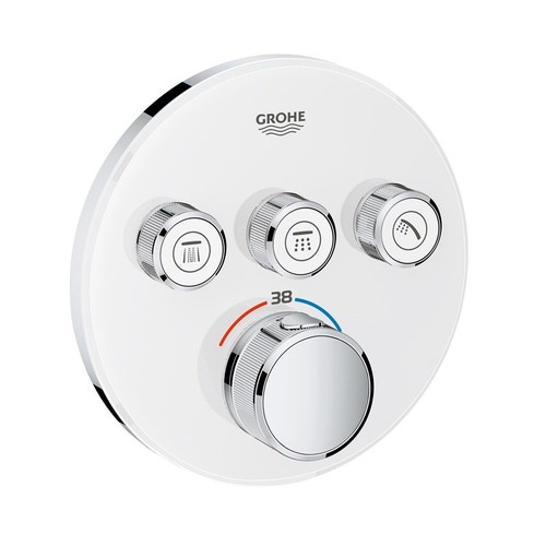 Immagine di Grohe GROHTHERM SMARTCONTROL miscelatore termostatico a 3 vie, diametro 15,8, colore bianco finitura lucido 29904LS0