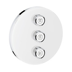 Immagine di Grohe GROHTHERM SMARTCONTROL parte esterna per rubinetto da incasso triplo, colore bianco finitura lucido 29152LS0