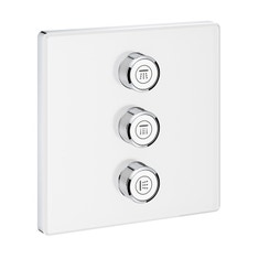 Immagine di Grohe GROHTHERM SMARTCONTROL parte esterna per rubinetto da incasso triplo, colore bianco finitura lucido 29158LS0