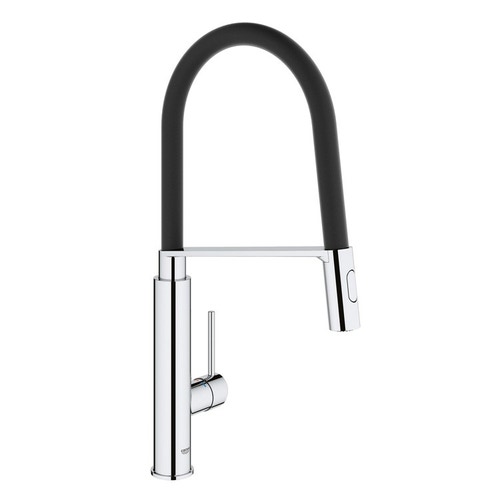 Immagine di Grohe CONCETTO miscelatore monocomando per lavello, con flessibile elastico e bocca girevole, finitura cromo 31491000