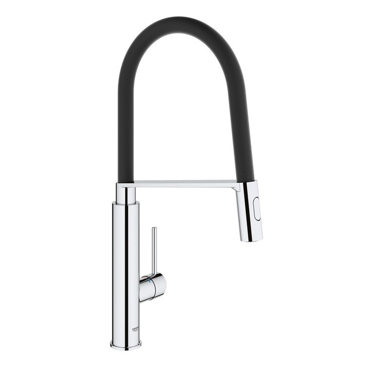 Immagine di Grohe CONCETTO miscelatore monocomando per lavello, con flessibile elastico e bocca girevole, finitura cromo 31491000