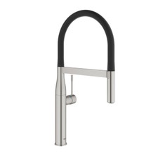 Immagine di Grohe Essence New Miscelatore monocomando per lavello, con doccetta professionale, finitura super steel 30294DC0