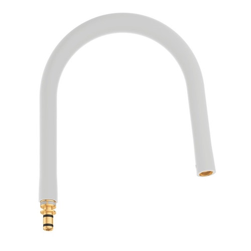 Immagine di Grohe Flessibile elastico con doccetta professionale integrata, dotata di braccio a molla orientabile a 360°, finitura marmo bianco opaco 30321MW0