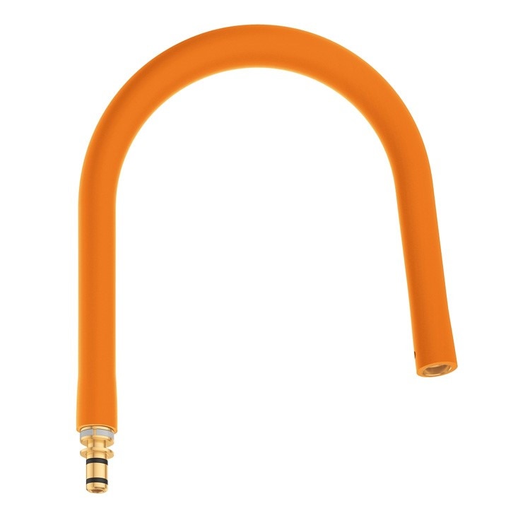 Immagine di Grohe Essence Flessibile elastico Arancione GROHflexx kitchen con doccetta professionale integrata dotata di braccio a molla orientabile a 360°, finitura arancione 30321YR0