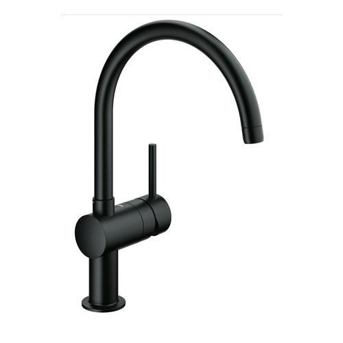 Immagine di Grohe MINTA miscelatore monocomando H.36 cm per lavello, con bocca girevole, colore nero finitura opaco 32917KS0