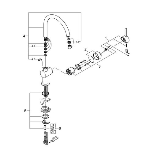 Immagine di Grohe Minta Miscelatore monocomando per lavello, finitura moon white 32917LS0