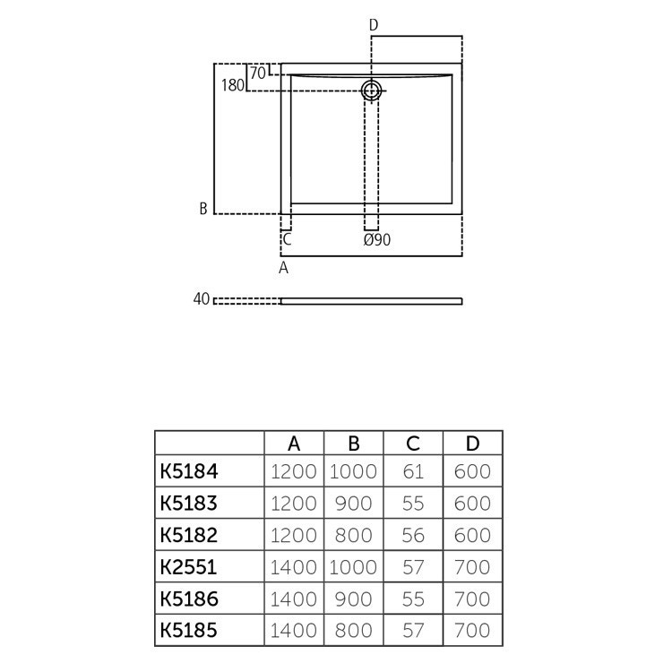 Immagine di Ideal Standard ULTRA FLAT piatto doccia rettangolare in acrilico 120 x 90 cm, bianco K518301