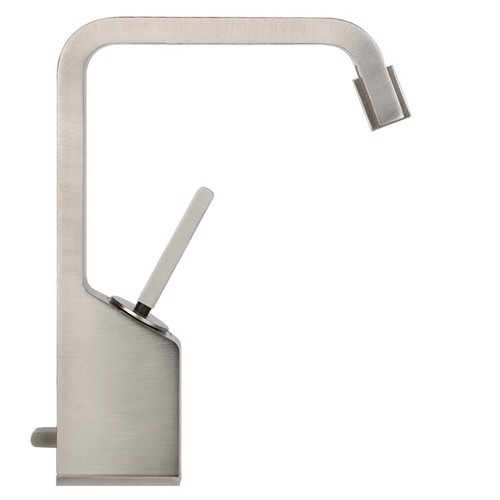 Immagine di Gessi RETTANGOLO XL miscelatore joystick bidet, con scarico e flessibili di collegamento, colore nero finitura opaco 26107#299