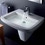 Immagine di Ideal Standard 21 lavabo 60 x 52 cm con foro centrale rubinetteria e laterali diaframmati con troppopieno, bianco T015301