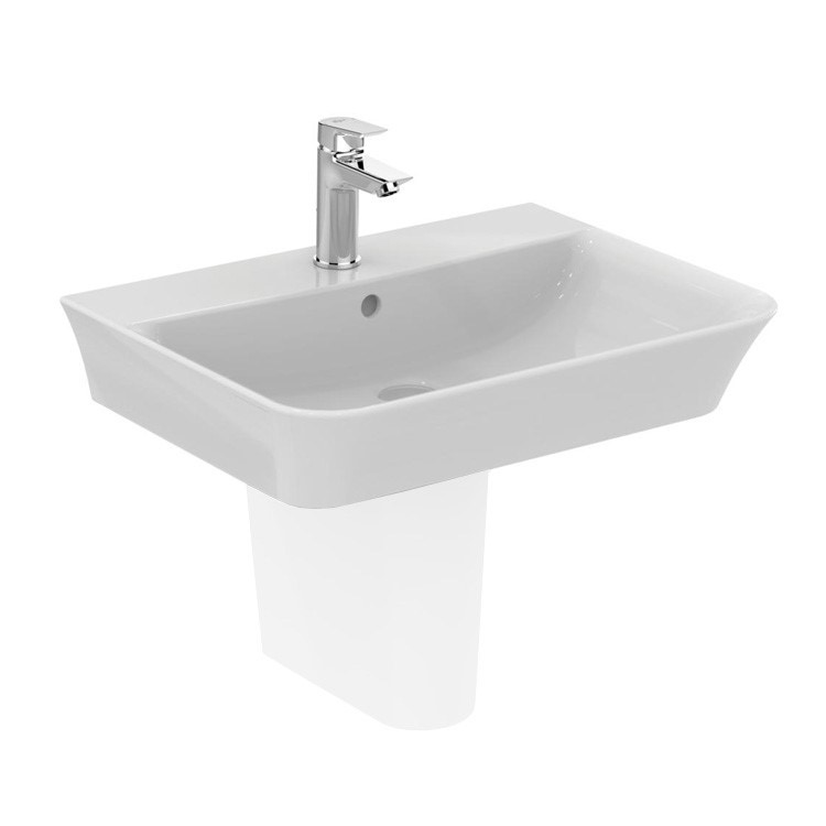 Immagine di Ideal Standard CONNECT AIR lavabo da 70 cm con foro rubinetteria e troppopieno, bianco E034901