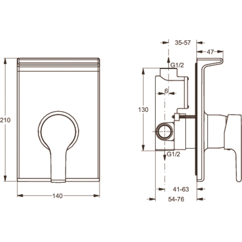 Ideal Standard Active Parte esterna per miscelatore doccia Cromo B8072AA.  Bagno e ricambi - Vendita di ricambi e accessori per il bagno