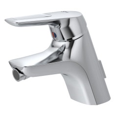 Immagine di Ideal Standard CERAMIX BLUE miscelatore monocomando per bidet con tubi rigidi, con piletta in metallo, finitura cromo A5657AA