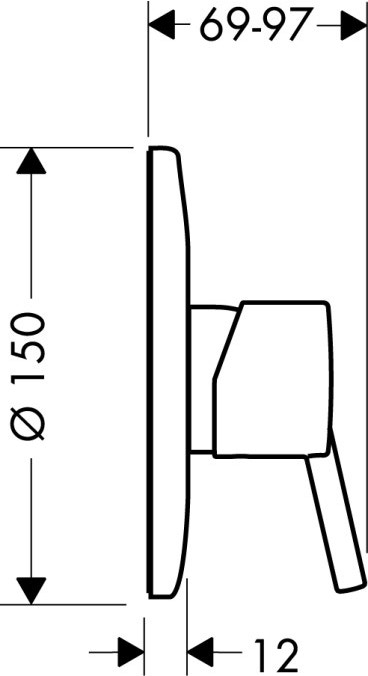 Immagine di Hansgrohe Talis S Miscelatore monocomando doccia incasso DN15 32635000