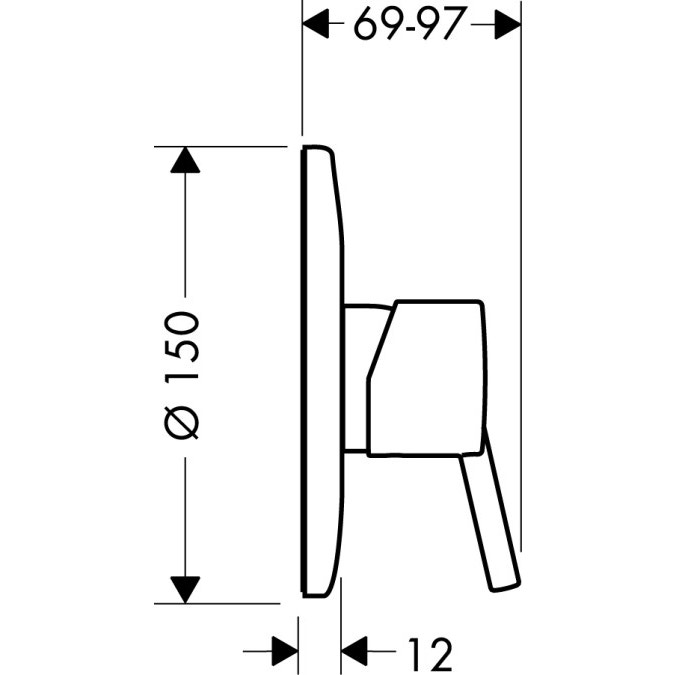 Immagine di Hansgrohe Talis S Miscelatore monocomando doccia incasso DN15 32635000