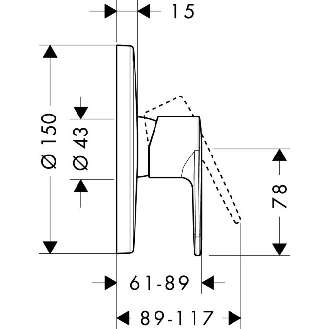Immagine di Hansgrohe Talis E² Miscelatore monocomando doccia ad incasso 31666000