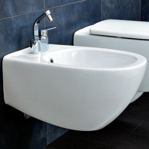 Immagine di Flaminia SPIN bidet sospeso monoforo, con troppopieno, colore bianco finitura lucido 5086