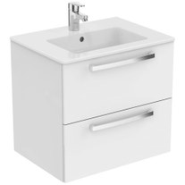 Lavatoio In Ceramica Con Mobiletto Dolomite.Ceramica Dolomite J5270wg Gemma 2 Mobile A Terra Da 60 Cm Con Lavabo Incluso Bianco Laccato Lucido Prezzi E Offerte Su Tavolla Com